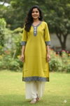SI 309 Art Silk Jacquard Work Kurti Wholesale Clothing Distributors In India